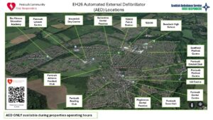 Penicuik AED locations map